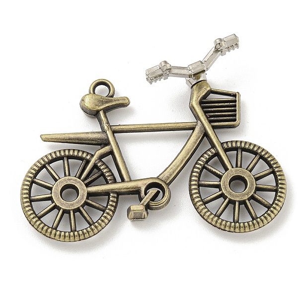 

PandaHall Tibetan Style Alloy Pendants, Bicycle, Antique Bronze, 47x35x18mm, Hole: 2mm Alloy Bicycle