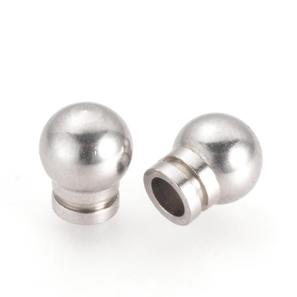 

PandaHall 304 Stainless Steel Cord Ends, End Caps, Stainless Steel Color, 9x7mm, Hole: 3mm 304 Stainless Steel