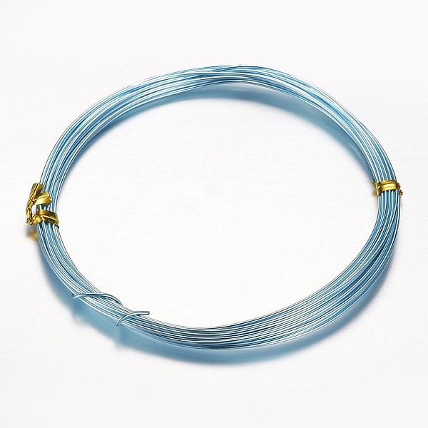 

PandaHall Round Aluminum Wire, Bendable Metal Craft Wire, for DIY Arts and Craft Projects, Pale Turquoise, 15 Gauge, 1.5mm, 5m/roll(16.4..., Cyan