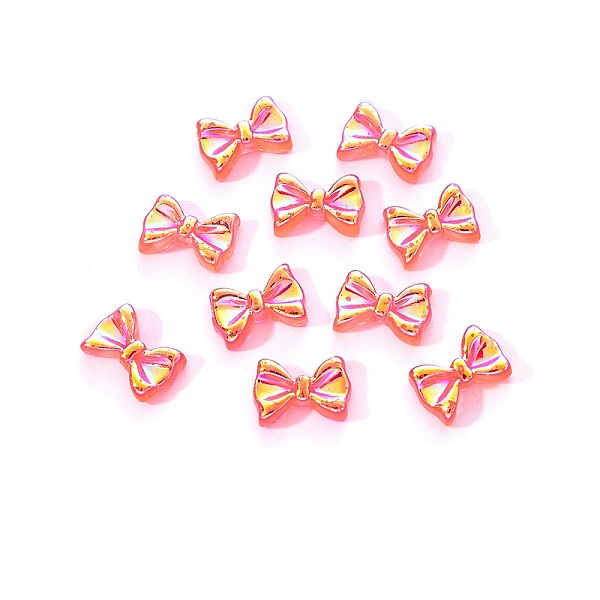 

PandaHall Electroplated Bowknot Resin Cabochons, Nail Art Decoration Accessories, Tomato, 11x7.5x3mm, 10pc/bag Resin Bowknot Red