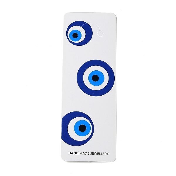 

PandaHall Evil Eye Print Paper Keychain Display Cards, Rectangle, Blue, 15.1x5.25x0.04cm, Hole: 6mm Paper Rectangle Blue