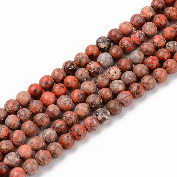

PandaHall Natural American Turquoise Beads Strands, Dyed & Heated, Round, Coral, 4mm, Hole: 0.8mm, about 84~88pcs/strand, 15 inch(38cm)..., Red