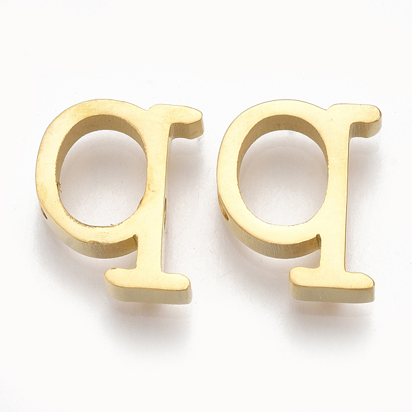 

PandaHall 304 Stainless Steel Pendants, Golden, Letter, Letter.Q, 12x10x3mm, Hole: 1.8mm 304 Stainless Steel Letter Q