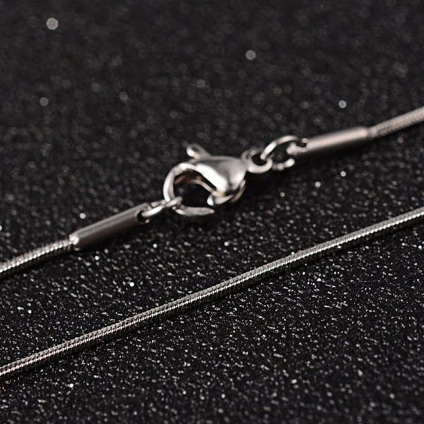 

PandaHall 304 Stainless Steel Snake Chain Necklaces, with Lobster Claw Clasps, Stainless Steel Color, 15.7 inch(40cm), 0.8mm 304 Stainless...