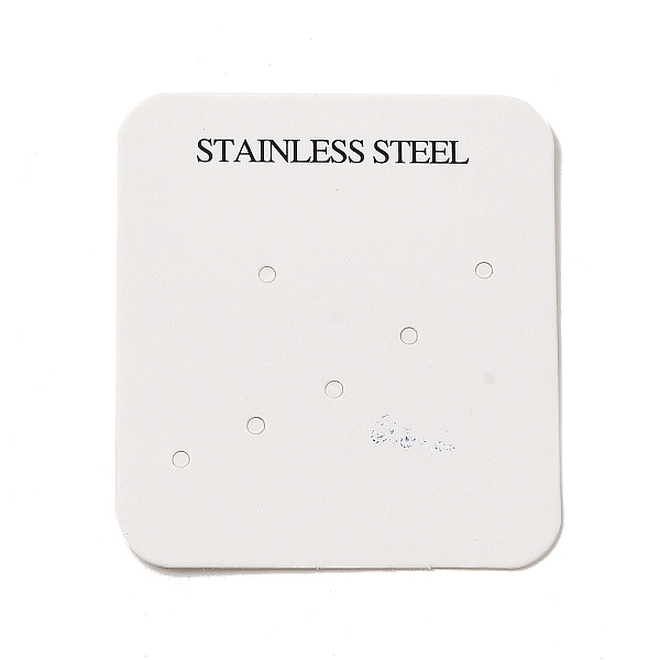 

PandaHall Paper Display Card with Word Stainless Steel, Used For Earrings, Square, White, 5.5x5x0.05cm Paper Square White