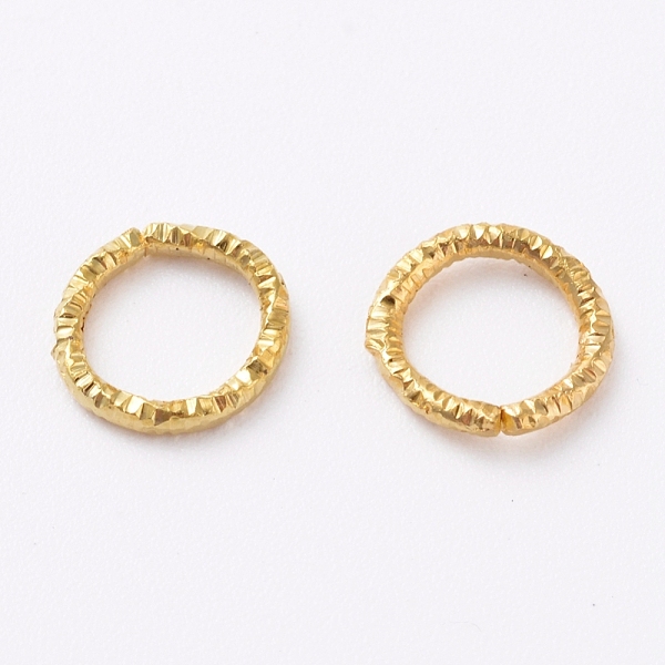 

PandaHall Iron Textured Jump Rings, Open Jump Rings, for Jewelry Making, Golden, 7.5~8.5x1mm, 18 Gauge, Inner Diameter: 5.5mm, 2000pcs/bag...