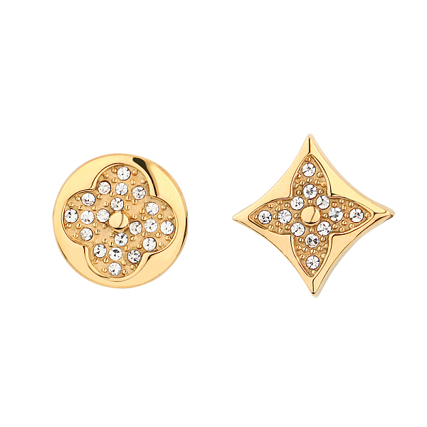 

PandaHall Stainless Steel Clover Stud Earrings for Women Stainless Steel Clover