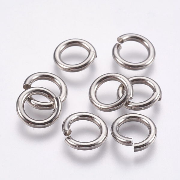 

PandaHall 304 Stainless Steel Open Jump Rings, Stainless Steel Color, 18 Gauge, 11x2mm, Inner Diameter: 7mm 304 Stainless Steel