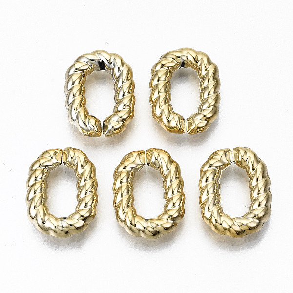

PandaHall CCB Plastic Linkings Rings, Quick Link Connectors, For Jewelry Cable Chains Making, Twist Oval, Golden, 19x14.5x4mm, Inner...