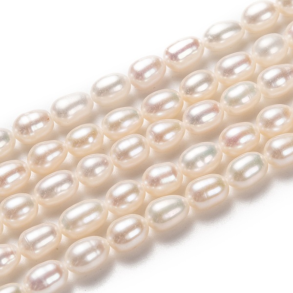 

PandaHall Natural Cultured Freshwater Pearl Beads Strands, Rice, Bisque, 6~7x5mm, Hole: 0.7mm, about 54pcs/strand, 14 inch(35.5cm) Pearl..., Orange