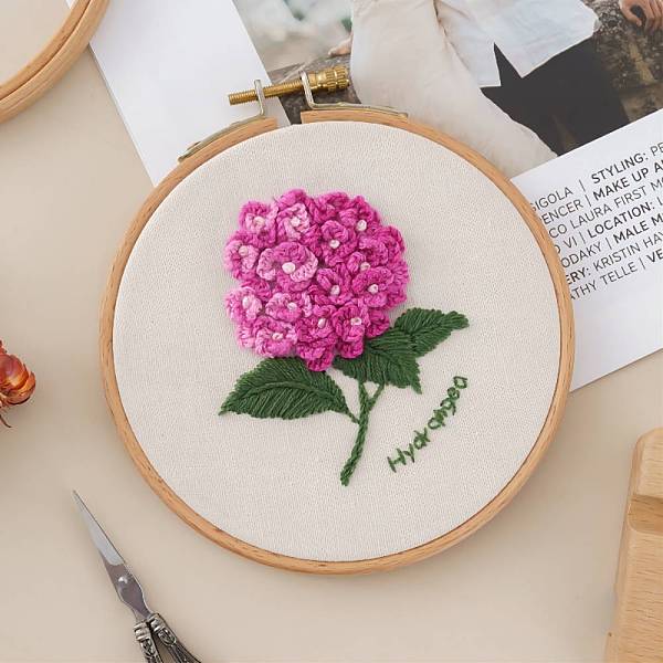 

PandaHall DIY Embroidered Making Kit, Including Linen Cloth, Cotton Thread, Water Erasable Pen Refills, Iron Needle, Flower Pattern...