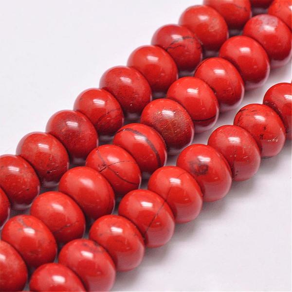 

PandaHall Natural Red Jasper Beads Strands, Rondelle, Grade AB+, Red, 12x8mm, Hole: 1mm, about 48pcs/strand, 15.1 inch Red Jasper Rondelle...