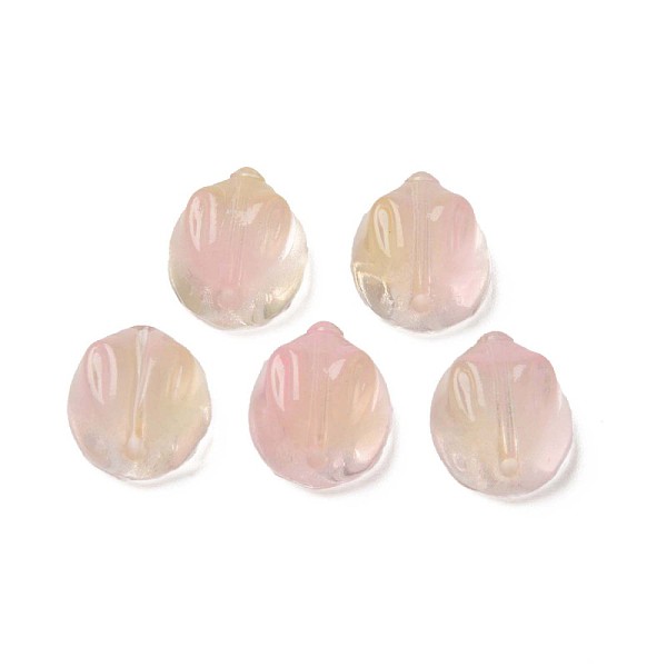 

PandaHall Two Tone Transparent Spray Painted Glass Beads, Rabbit, Navajo White, 14x12x8mm, Hole: 1.4mm Glass Rabbit