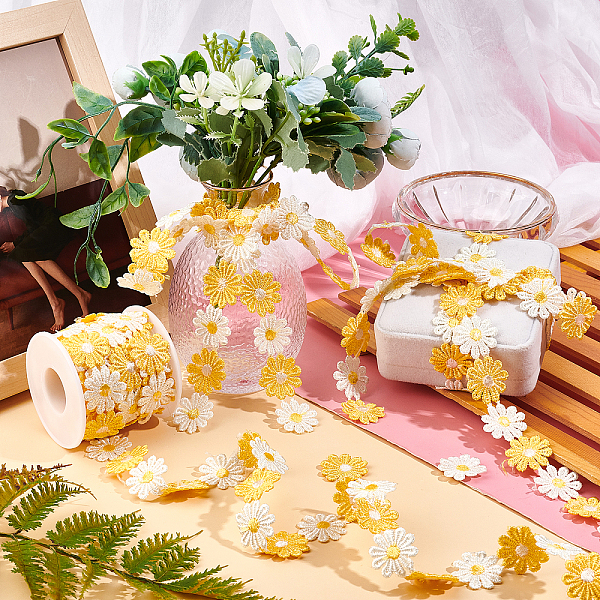 Daisy Sun Flower Decorating Polyester Lace Trims