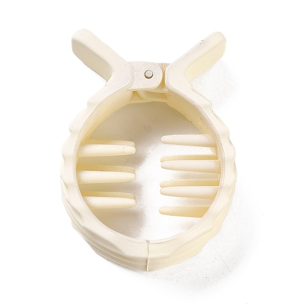 

PandaHall Plastic Claw Hair Clips, Matte Style, Fish Shaped with Stripe Pattern, Beige, 52x38x14.5mm Plastic Yellow