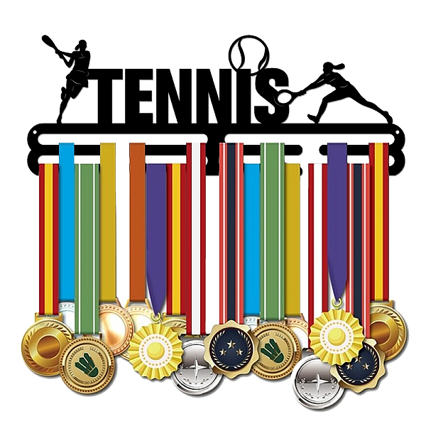 

PandaHall SUPERDANT Tennis Medal Hanger Display Competition Medal Holder Frame Iron Medal Hook for Competition Medal Holder Display Wall..., Black
