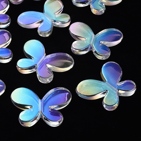 

PandaHall Transparent Acrylic Beads, AB Color, Butterfly, Clear AB, 34x44x8mm, Hole: 3mm Acrylic Butterfly White