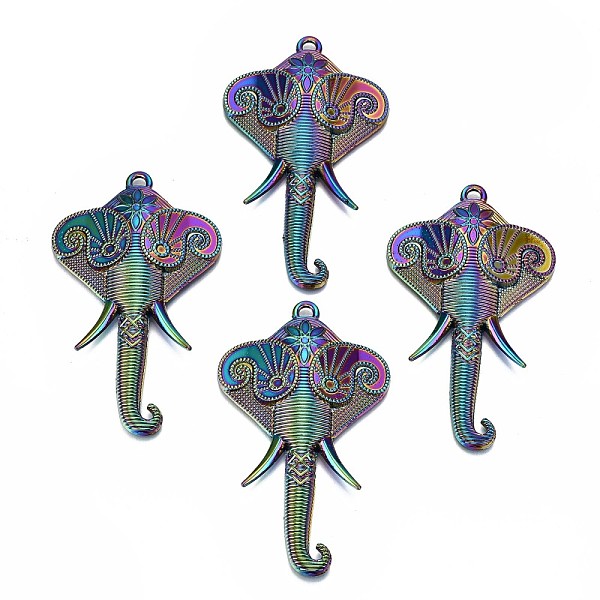 

PandaHall Plated Alloy Big Pendants, Cadmium Free & Lead Free, Elephant Head Shape, Matte Silver Color, 82x49x7mm, Hole: 4x3mm Alloy...