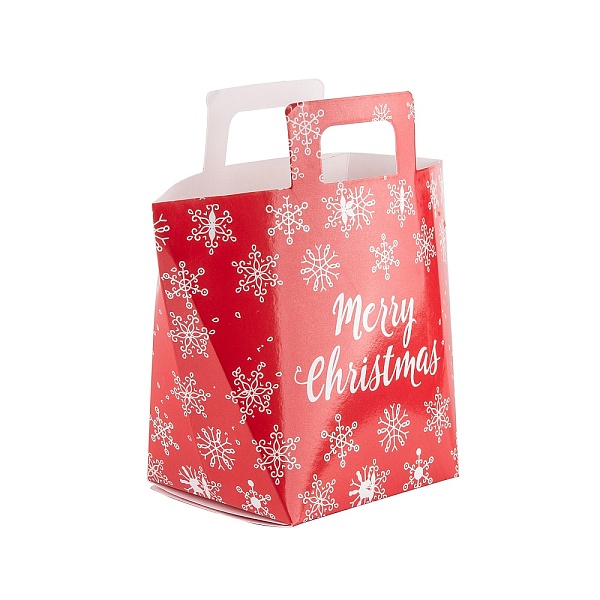 

PandaHall Christmas Theme Rectangle Foldable Creative Kraft Paper Gift Bag, with Handle, Wedding Favor Bag, Snowflake Pattern, 15.5x8x17.5cm...