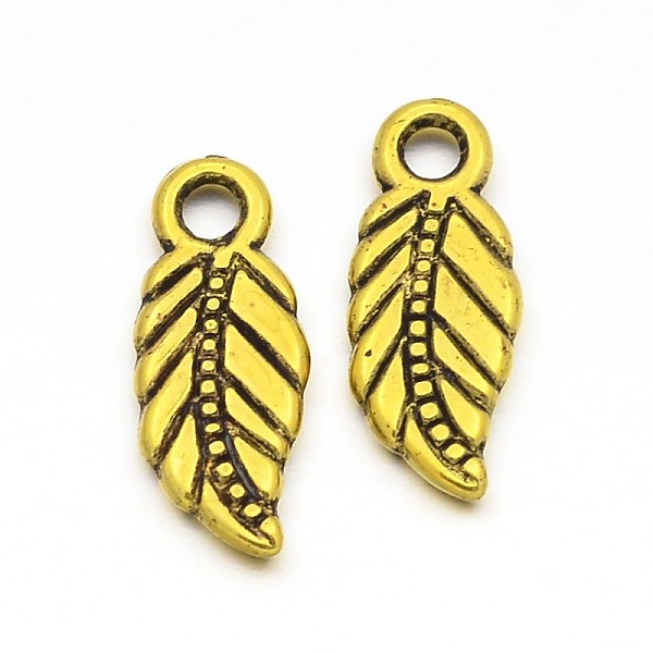 

PandaHall CCB Plastic Leaf Pendants, Antique Golden, 19x7x2mm, Hole: 2mm Plastic Leaf