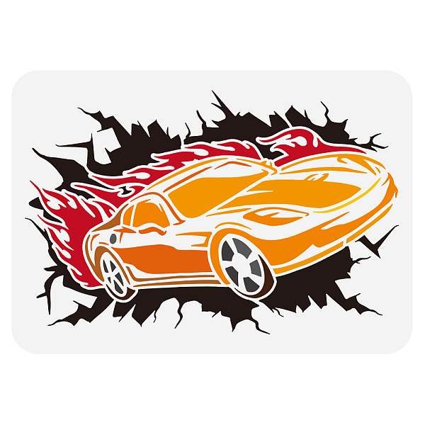 

PandaHall Plastic Drawing Painting Stencils Templates, for Painting on Scrapbook Fabric Tiles Floor Furniture Wood, Rectangle, Sports Car...