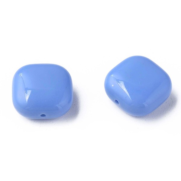 

PandaHall Opaque Acrylic Beads, Square, Cornflower Blue, 15x15x7.5mm, Hole: 1.2mm, about 375pcs/500g Acrylic Square