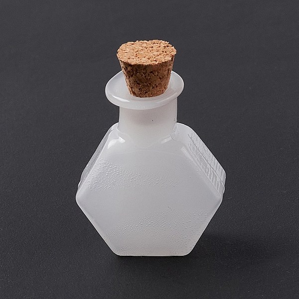 

PandaHall Hexagon Dollhouse Miniature Glass Cork Bottles Ornament, Glass Empty Wishing Bottles for Doll House Decoration, White, 3cm, Bottle...