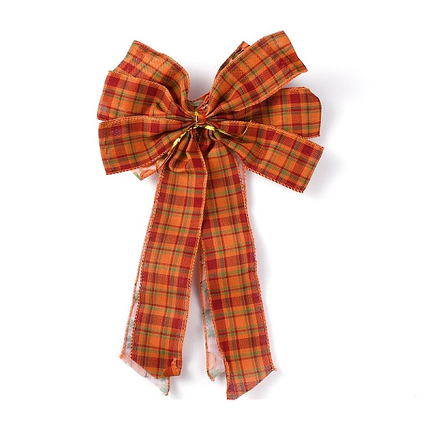 

PandaHall Ployester Bowknot Display Decoration, with Tartan & Pumpkin Pattern, for Thanksgiving Day, Chocolate, 435x290x34mm Polyester..., Brown