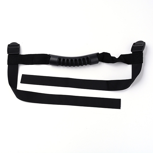 

PandaHall Nylon Skateboard Handles, with Plastic Clasps, Black, 41x2.6x0.15cm Nylon Black