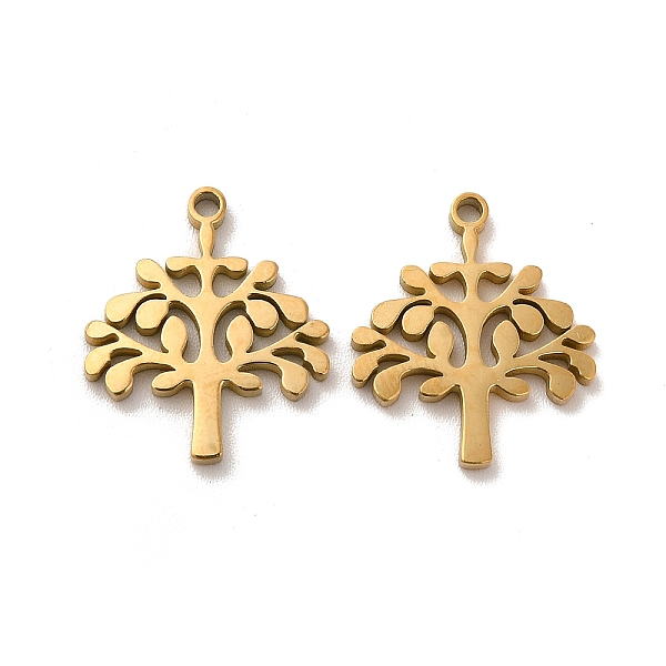 

PandaHall Ion Plating(IP) 304 Stainless Steel Pendants, Tree of Life Charms, Golden, 17x14.5x1.4mm, Hole: 1.4mm 304 Stainless Steel Tree