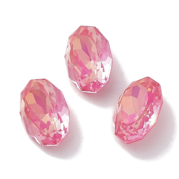 

PandaHall Glass Rhinestone Cabochons, Point Back & Back Plated, Faceted, Oval, Fuchsia, 14x9.1x5mm Glass Rhinestone Oval Purple