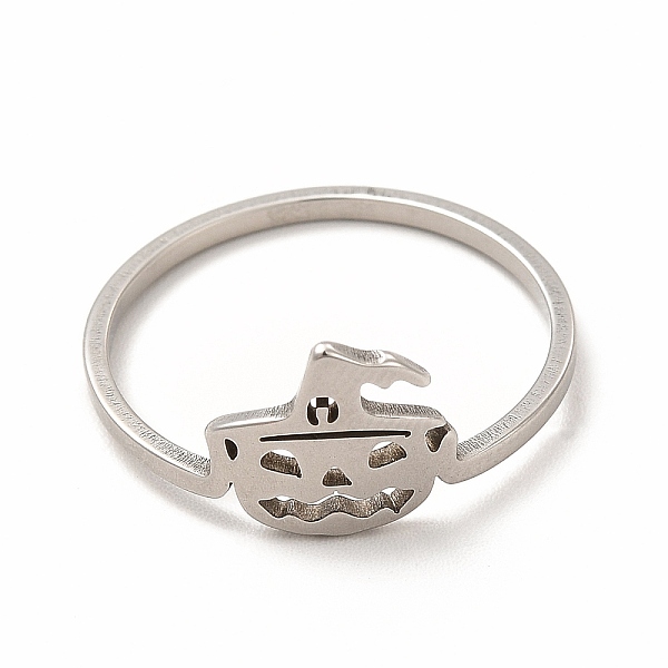 

PandaHall 304 Stainless Steel Halloween Pumpkin Finger Ring for Women, Stainless Steel Color, Inner Diameter: 18mm 304 Stainless Steel...