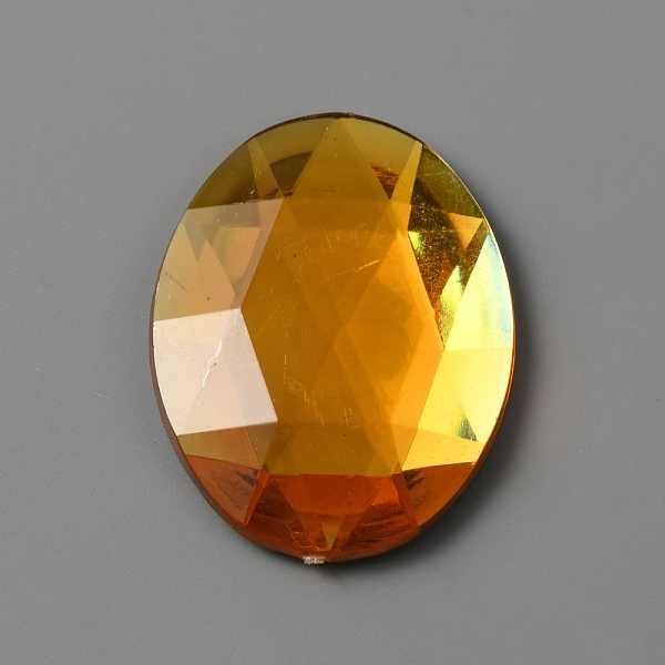 

PandaHall Self-Adhesive Acrylic Rhinestone Stickers, for DIY Decoration and Crafts, Faceted, Oval, Gold, 40x30x6.5mm Acrylic Oval Gold
