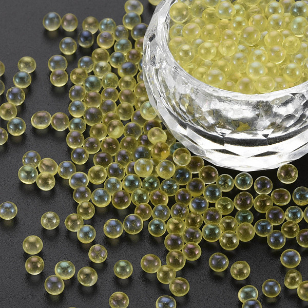 

PandaHall DIY 3D Nail Art Decoration Mini Glass Beads, Tiny Caviar Nail Beads, AB Color Plated, Round, Yellow, 3.5mm, about 450g/bag Glass...