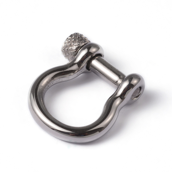 

PandaHall 304 Stainless Steel D-Ring Anchor Shackle Clasps, for Bracelets Making, Stainless Steel Color, 22.5x25x7mm 304 Stainless Steel