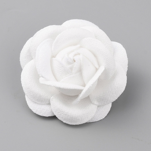

PandaHall Camellia Shaped Velet Lapel Pin, Alloy Exquisite Brooch for Women, White, 48x50x25mm, Pin: 0.5mm Cloth White