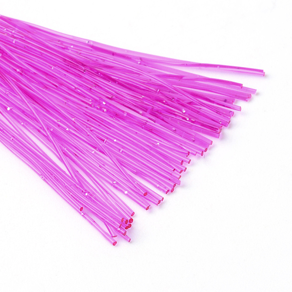 

PandaHall Elastic Crystal Thread, Round, Magenta, 0.5mm, about 0.94 yard(86cm)/strand, 950~1000strands/bundle TPU Round Pink