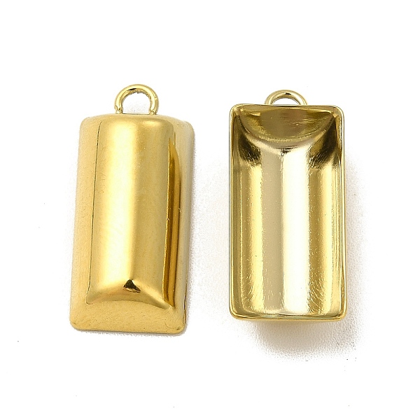 

PandaHall Ion Plating(IP) 304 Stainless Steel Pendants, Half Column Charm, Real 18K Gold Plated, 19x17.5x4.5mm, Hole: 1.6mm 304 Stainless...