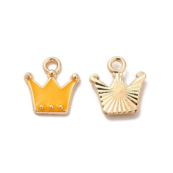 

PandaHall Alloy Enamel Pandants, Lead Free & Cadmium Free, Light Gold, Crown Charm, Orange, 12x11x2mm, Hole: 1.8mm Alloy+Enamel Crown Orange
