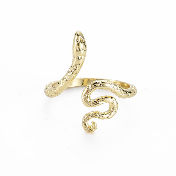 

PandaHall Snake Shape Rack Plating Alloy Cuff Rings, Open Rings, Cadmium Free & Lead Free, Light Gold, US Size 9 3/4(19.5mm) Alloy