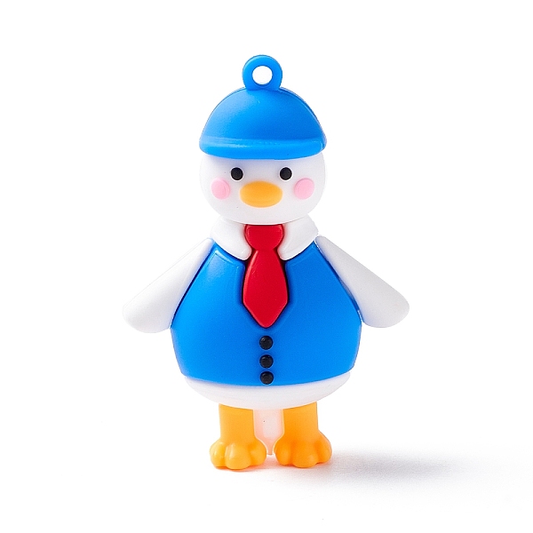 

PandaHall PVC Cartoon Duck Doll Pendants, for Keychains, Dodger Blue, 61x42x24mm, Hole: 3mm PVC Duck