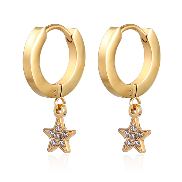 

PandaHall Stainless Steel Star Dangle Earrings for Women Stainless Steel Star