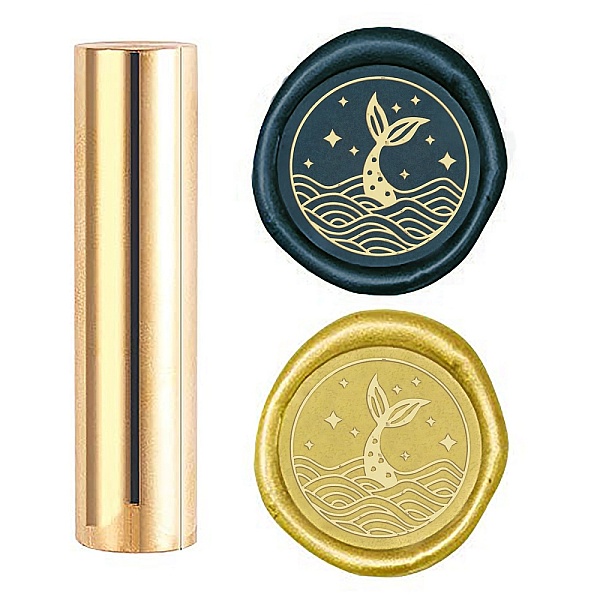 

PandaHall CRASPIRE Wax Seal Stamp Mermaid Tail Pattern, Metal Sealing Wax Stamps Animal Mini Brass Stamp Gun Wax Seal 15mm for Envelope...