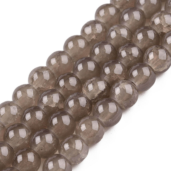 

PandaHall Baking Painted Crackle Glass Bead Strands, Round, Camel, 6mm, Hole: 1.3~1.6mm, about 133pcs/strand, 31.4 inch Glass Round Brown