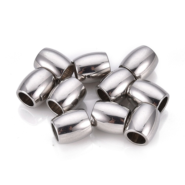 

PandaHall 201 Stainless Steel European Beads, Large Hole Beads, Barrel, Stainless Steel Color, 11x10mm, Hole: 6mm 201 Stainless Steel Barrel
