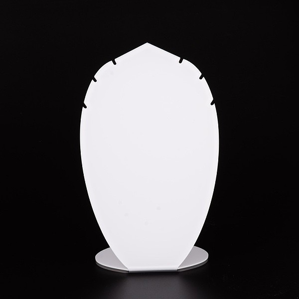 

PandaHall Acrylic Necklace Display Stands, White, 15.5x10.2x5.5cm Acrylic White