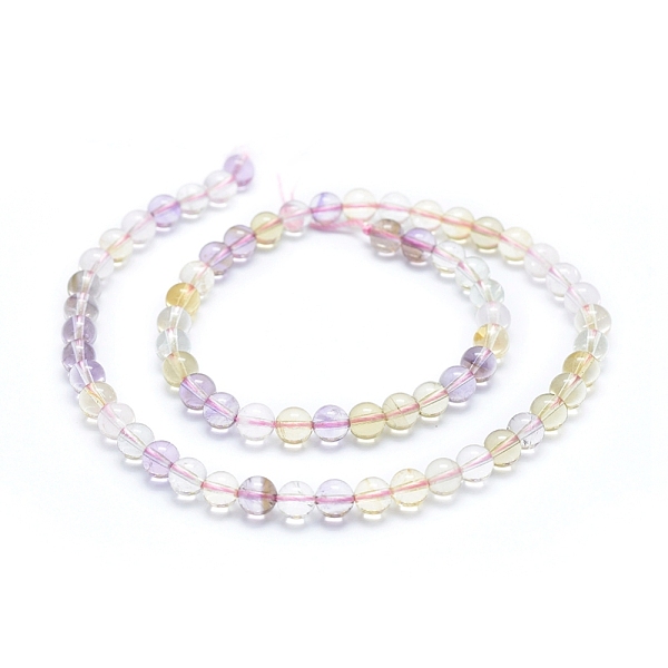 

PandaHall Natural Mixed Quartz Beads Strands, Round, 6mm, Hole: 1mm, about 68pcs/strand, 16.14 inch(41cm) Other Quartz Round