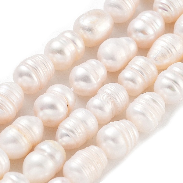 

PandaHall Natural Cultured Freshwater Pearl Beads Strands, Grade AB+, Rice, PeachPuff, 8~9mm, Hole: 0.7mm, about 18pcs/strand, 6.69''(17cm)..., Brown