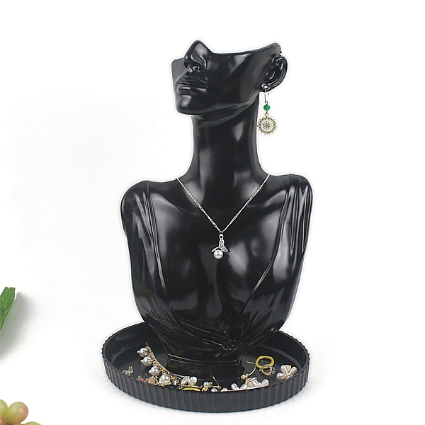 Présentoir de colliers de bijoux en plastique
