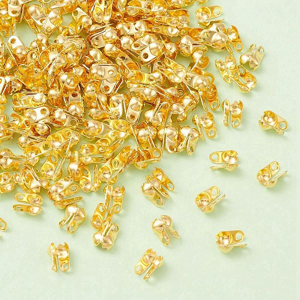 

PandaHall Iron Bead Tips, Calotte Ends, Cadmium Free & Lead Free, Clamshell Knot Cover, Golden, 6x3.5mm, Hole: 1mm, 2.4mm inner diameter...